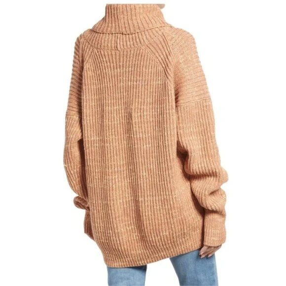 Free People Leo Oversized Cowl Neck Sweater in Petal Combo Sz. XS - Picture 4 of 5